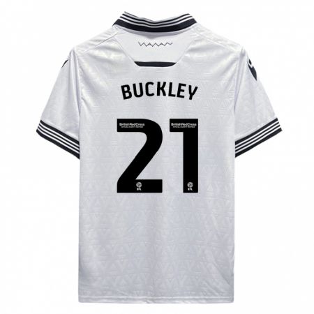 Kandiny Enfant Maillot John Buckley #21 Blanc Tenues Extérieur 2023/24 T-Shirt