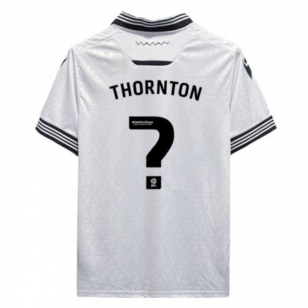 Kandiny Enfant Maillot Jarvis Thornton #0 Blanc Tenues Extérieur 2023/24 T-Shirt