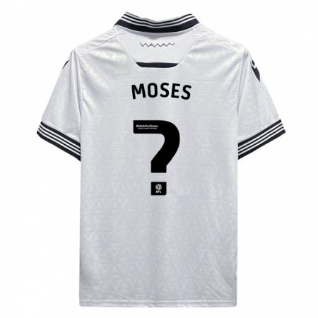 Kandiny Enfant Maillot Devlan Moses #0 Blanc Tenues Extérieur 2023/24 T-Shirt