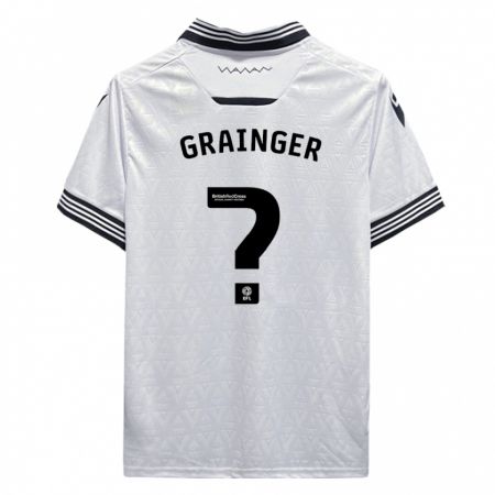 Kandiny Enfant Maillot William Grainger #0 Blanc Tenues Extérieur 2023/24 T-Shirt