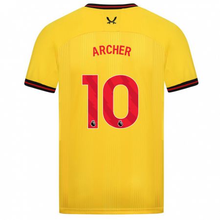 Kandiny Enfant Maillot Cameron Archer #10 Jaune Tenues Extérieur 2023/24 T-Shirt