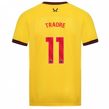 Kandiny Enfant Maillot Bénie Traoré #11 Jaune Tenues Extérieur 2023/24 T-Shirt