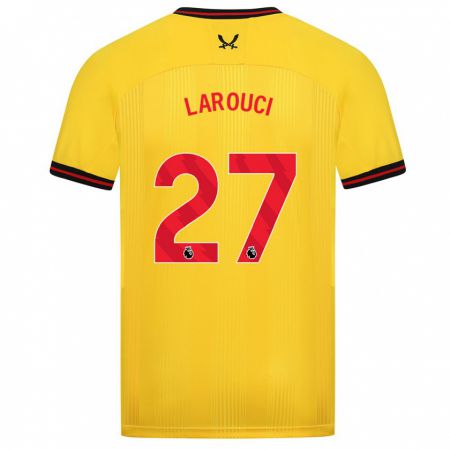 Kandiny Enfant Maillot Yasser Larouci #27 Jaune Tenues Extérieur 2023/24 T-Shirt