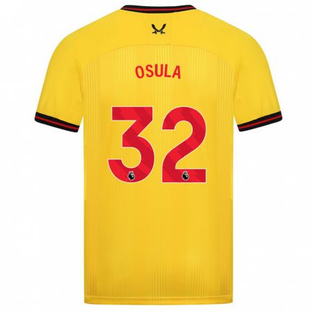 Kandiny Enfant Maillot William Osula #32 Jaune Tenues Extérieur 2023/24 T-Shirt