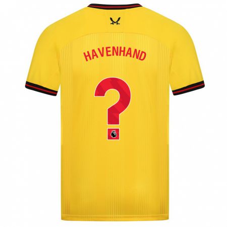 Kandiny Enfant Maillot Kurtis Havenhand #0 Jaune Tenues Extérieur 2023/24 T-Shirt