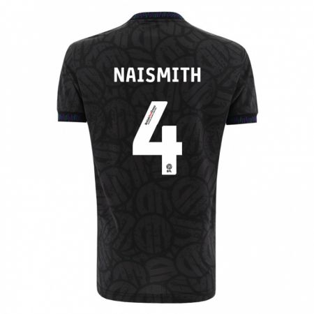 Kandiny Enfant Maillot Kal Naismith #4 Noir Tenues Extérieur 2023/24 T-Shirt