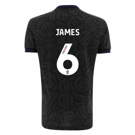 Kandiny Enfant Maillot Matty James #6 Noir Tenues Extérieur 2023/24 T-Shirt