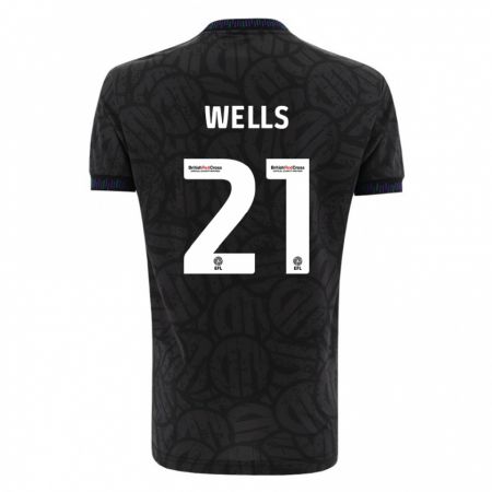 Kandiny Enfant Maillot Nahki Wells #21 Noir Tenues Extérieur 2023/24 T-Shirt