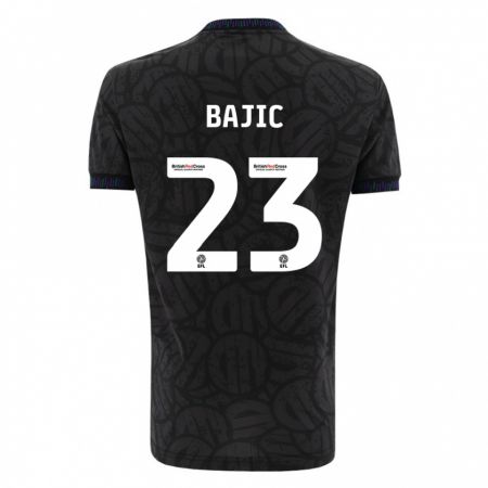 Kandiny Enfant Maillot Stefan Bajic #23 Noir Tenues Extérieur 2023/24 T-Shirt