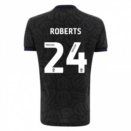 Kandiny Enfant Maillot Haydon Roberts #24 Noir Tenues Extérieur 2023/24 T-Shirt