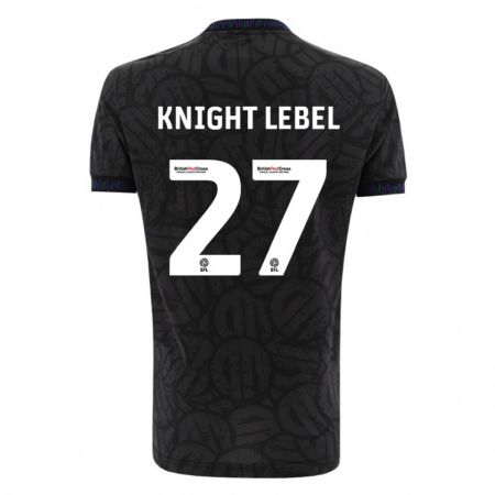 Kandiny Enfant Maillot Jamie Knight-Lebel #27 Noir Tenues Extérieur 2023/24 T-Shirt