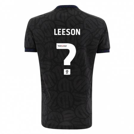 Kandiny Enfant Maillot Harry Leeson #0 Noir Tenues Extérieur 2023/24 T-Shirt