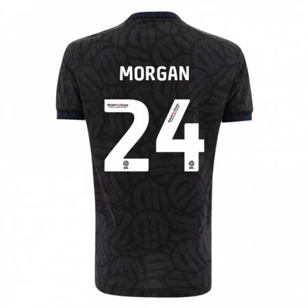 Kandiny Enfant Maillot Ffion Morgan #24 Noir Tenues Extérieur 2023/24 T-Shirt