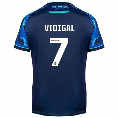 Kandiny Enfant Maillot André Vidigal #7 Marin Tenues Extérieur 2023/24 T-Shirt