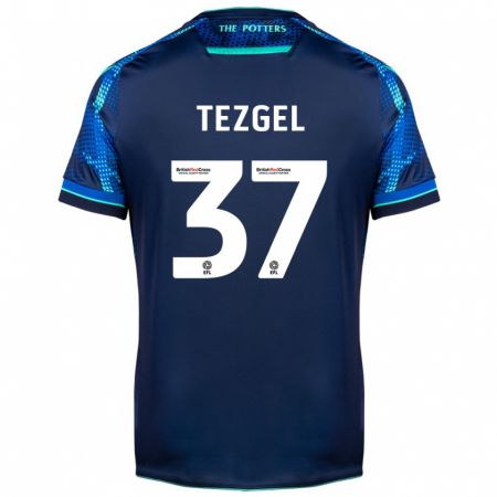 Kandiny Enfant Maillot Emre Tezgel #37 Marin Tenues Extérieur 2023/24 T-Shirt