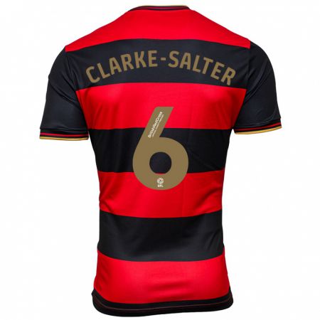 Kandiny Enfant Maillot Jake Clarke-Salter #6 Noir Rouge Tenues Extérieur 2023/24 T-Shirt