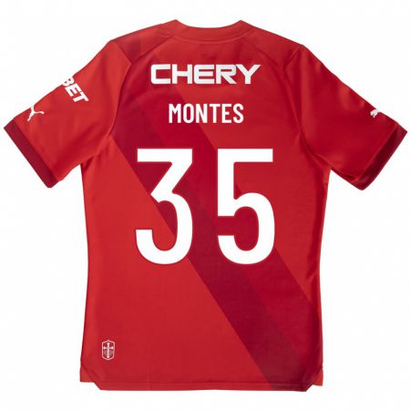 Kandiny Enfant Maillot Clemente Montes #35 Rouge Tenues Extérieur 2023/24 T-Shirt