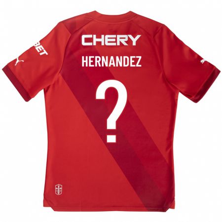 Kandiny Enfant Maillot Camilo Hernández #0 Rouge Tenues Extérieur 2023/24 T-Shirt