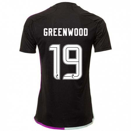 Kandiny Enfant Maillot Brodie Greenwood #19 Noir Tenues Extérieur 2023/24 T-Shirt