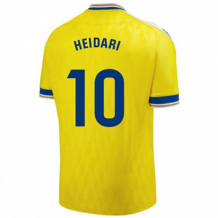 Kandiny Homme Maillot Arman Heidari #10 Jaune Tenues Domicile 2023/24 T-Shirt