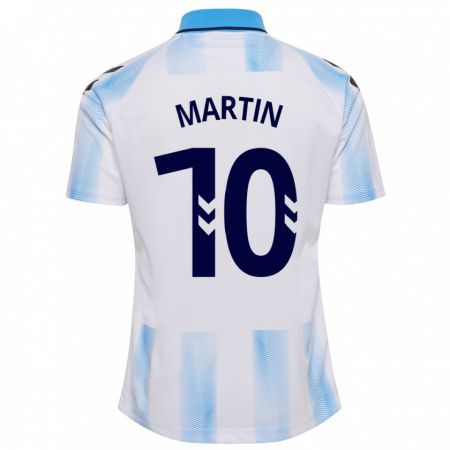 Kandiny Homme Maillot Jesús Martín #10 Blanc Bleu Tenues Domicile 2023/24 T-Shirt