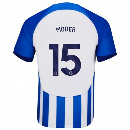 Kandiny Homme Maillot Jakub Moder #15 Bleu Tenues Domicile 2023/24 T-Shirt