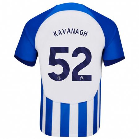 Kandiny Homme Maillot Leigh Kavanagh #52 Bleu Tenues Domicile 2023/24 T-Shirt