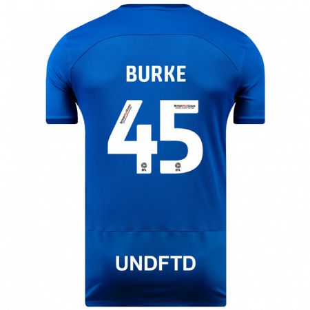 Kandiny Homme Maillot Oliver Burke #45 Bleu Tenues Domicile 2023/24 T-Shirt