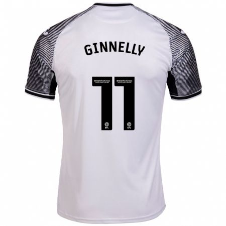 Kandiny Homme Maillot Josh Ginnelly #11 Blanc Tenues Domicile 2023/24 T-Shirt