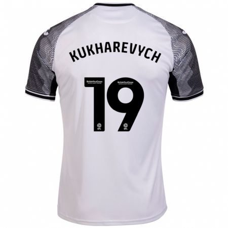 Kandiny Homme Maillot Mykola Kukharevych #19 Blanc Tenues Domicile 2023/24 T-Shirt