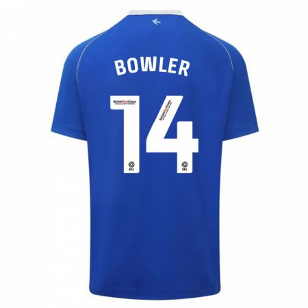 Kandiny Homme Maillot Josh Bowler #14 Bleu Tenues Domicile 2023/24 T-Shirt