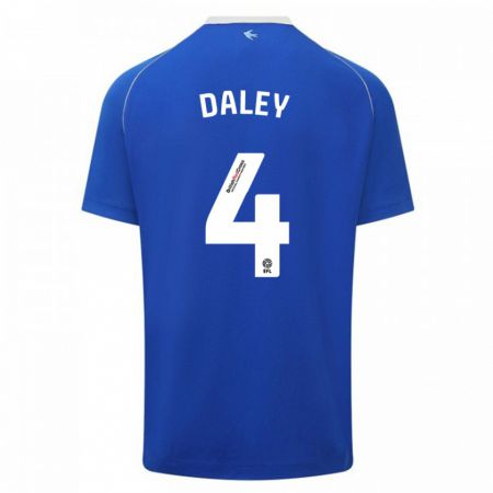 Kandiny Homme Maillot Hannah Daley #4 Bleu Tenues Domicile 2023/24 T-Shirt