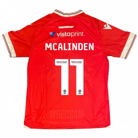 Kandiny Homme Maillot Liam Mcalinden #11 Rouge Tenues Domicile 2023/24 T-Shirt