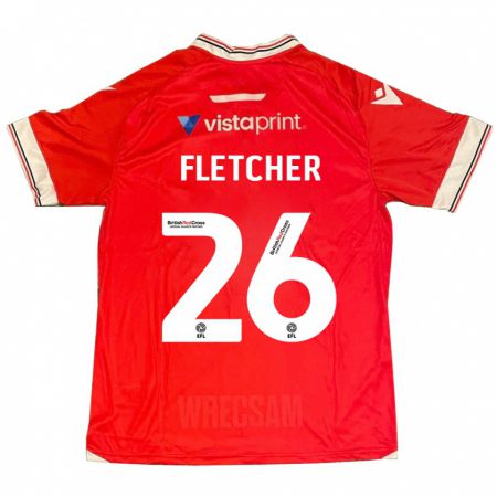 Kandiny Homme Maillot Steven Fletcher #26 Rouge Tenues Domicile 2023/24 T-Shirt