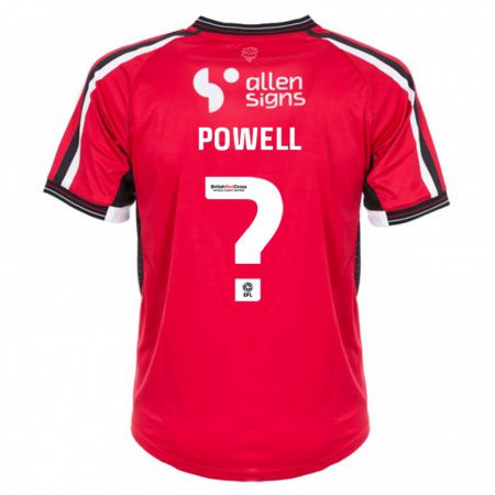 Kandiny Homme Maillot Darryl Powell #0 Rouge Tenues Domicile 2023/24 T-Shirt