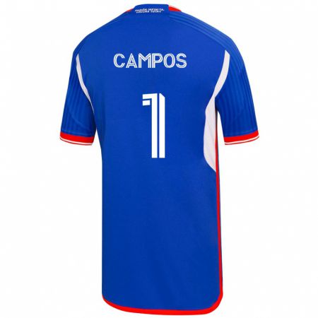 Kandiny Homme Maillot Cristóbal Campos #1 Bleu Tenues Domicile 2023/24 T-Shirt