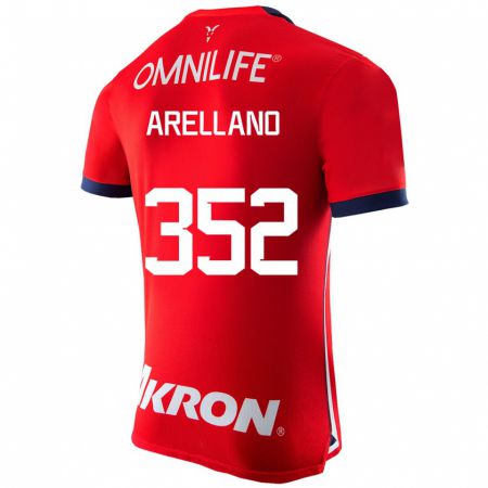 Kandiny Homme Maillot Santiago Arellano #352 Rouge Tenues Domicile 2023/24 T-Shirt