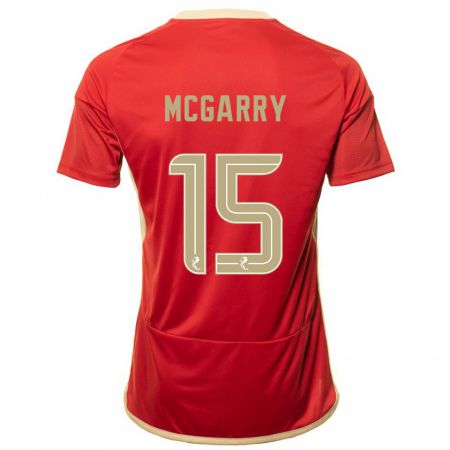 Kandiny Homme Maillot James Mcgarry #15 Rouge Tenues Domicile 2023/24 T-Shirt