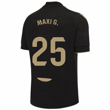 Kandiny Homme Maillot Maxi Gómez #25 Noir Tenues Extérieur 2023/24 T-Shirt