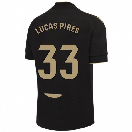 Kandiny Homme Maillot Lucas Pires #33 Noir Tenues Extérieur 2023/24 T-Shirt