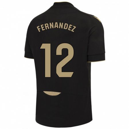 Kandiny Homme Maillot Sandra Fernández León #12 Noir Tenues Extérieur 2023/24 T-Shirt