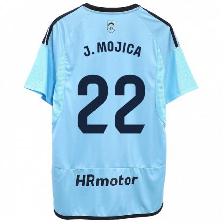 Kandiny Homme Maillot Johan Mojica #22 Bleu Tenues Extérieur 2023/24 T-Shirt