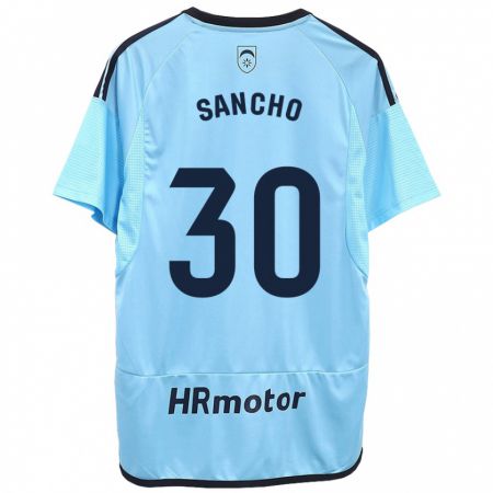 Kandiny Homme Maillot Dani Sancho #30 Bleu Tenues Extérieur 2023/24 T-Shirt