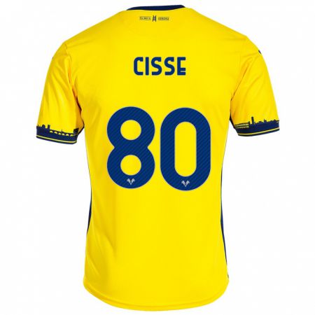 Kandiny Homme Maillot Alphadjo Cissè #80 Jaune Tenues Extérieur 2023/24 T-Shirt