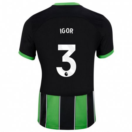 Kandiny Homme Maillot Igor #3 Vert Noir Tenues Extérieur 2023/24 T-Shirt