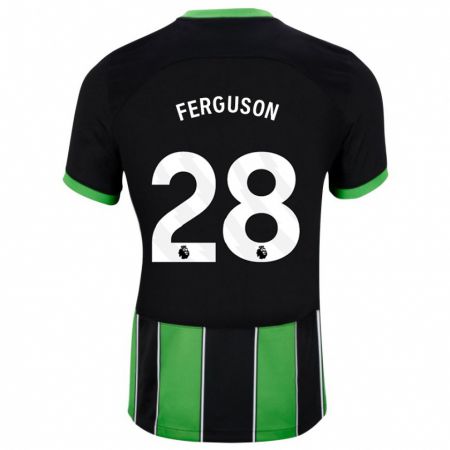 Kandiny Homme Maillot Evan Ferguson #28 Vert Noir Tenues Extérieur 2023/24 T-Shirt