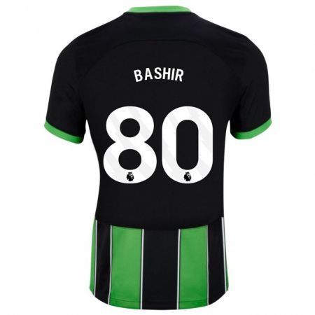 Kandiny Homme Maillot Sahil Bashir #80 Vert Noir Tenues Extérieur 2023/24 T-Shirt