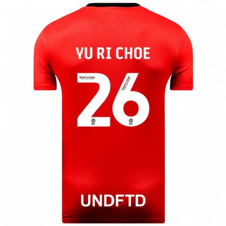 Kandiny Homme Maillot Yu-Ri Choe #26 Rouge Tenues Extérieur 2023/24 T-Shirt