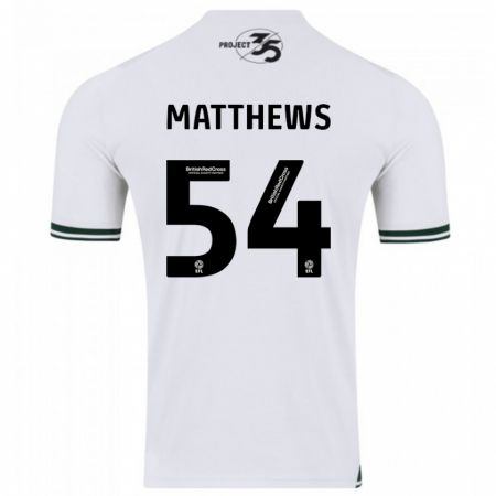 Kandiny Homme Maillot Jack Matthews #54 Blanc Tenues Extérieur 2023/24 T-Shirt