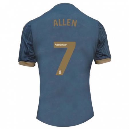 Kandiny Homme Maillot Joe Allen #7 Sarcelle Foncée Tenues Extérieur 2023/24 T-Shirt